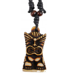 Collana mista uomini / donne, con ciondolo di Tiki - stile polinesiano