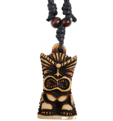 Necklace mixed men's / women's with pendant of Tiki - polynesian style