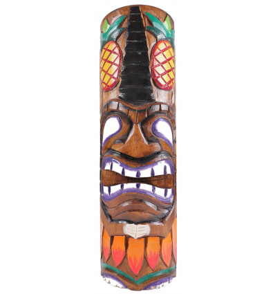 Totem Tiki in legno, Hawaii Maori Polinesia Midcentury decorazione.