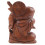 Statue Bouddha chinois voyageur H20cm bois exotique sculpté
