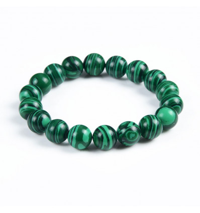 Bracelet Lithotherapie in Malachite - Protection, healing, clairvoyance.