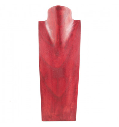 - Bust Display necklaces in solid wood red H35cm
