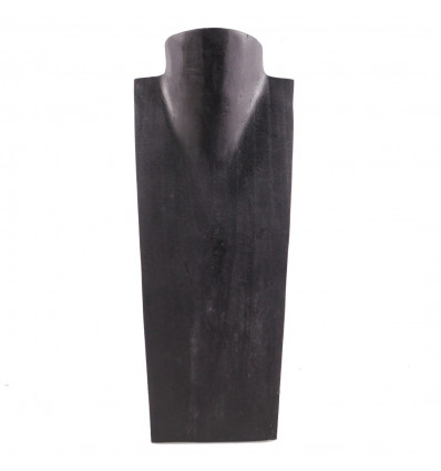 Buste - Présentoir à colliers en bois massif noir H35cm