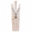 Busto display collane, rosetta in legno massello bianco spazzolato H50cm