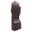 Buste présentoir à colliers incliné en bois massif marron chocolat