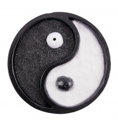 Porte-encens chinois symbole yin yang et sable pour 2 bâtons.