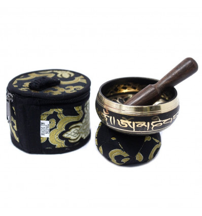 Singing bowl and accessories - Black gift box