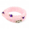 Bracelet Mala 108 perles en Quartz rose, Améthyste & perle Bouddha