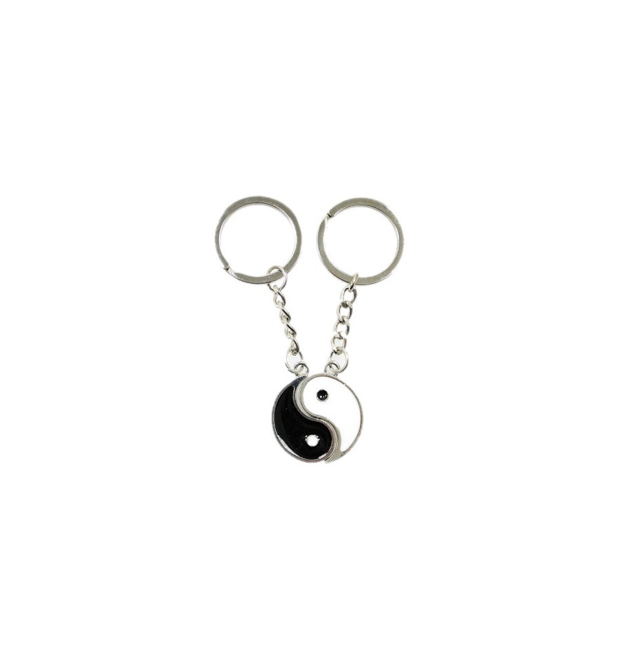 Porte clé Yin Yang pour amoureux couple. porte-clés complémentaires.
