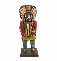 Totem pole indian chief of north America. Solid wood H50cm.