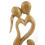 Statua Coppia in Fusione h30cm raw in legno - idea regalo di nozze di legno.