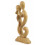 Statue Couple en Fusion h30cm en bois brut - idée cadeau noces de bois côté