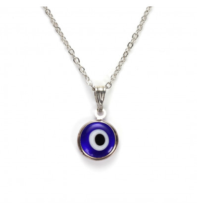 Mixed Adult/Child silver necklace - Lucky Turkish eye