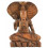Grande statue de Shiva 50cm en bois exotique entièrement sculptée à la main - Pièce d'exception zoom visage