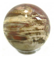 Sphere of Petrified Wood from Madagascar. Unique piece Rare 88mm 