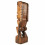 Statua Tiki Kamalo 50cm in legno esotico Suar intagliato sul retro