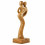 Statue loving Couple in Raw Wood Natural 30cm Carved Hand back