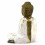 Golden and White Zen Buddha Statuette in Handmade Resin 20cm back