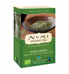 Maté Citron Numi Tea, Boisson au Yerba Maté et Thé Vert Bio sans OGM
