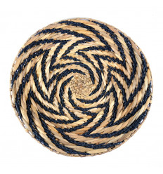 Ethnic Wall Basket in Hand Braided Abaca. Ethnic Chic Wall Deco