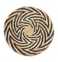 Large Hand-Braided Ethnic Chic Handmade Abaca Wall Basket