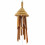 Carillon à vent en bambou et noix de coco décor chapeau de paille vue face