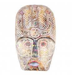 Grande maschera africana in legno intagliato a mano 65cm - Modello B - vista frontale