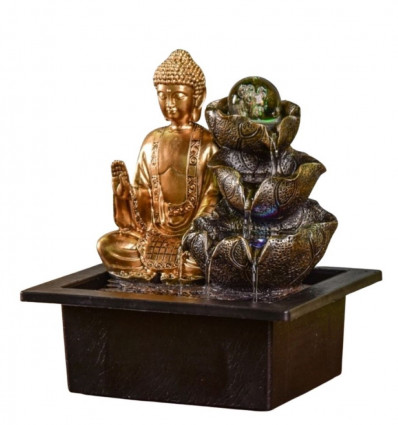 Indoor fountain Buddha Arya with glass ball and Led