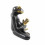 Frog Statuette in Prayer Position - Solid Bronze 15x11cm - Side view
