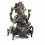 Large Statue of Ganesh Sitting on his Throne in Solid Bronze 31cm. Asian Handicrafts - Side View