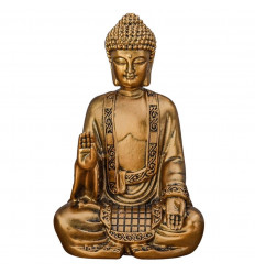 Statuette Bodhi gold sitting patinated gold finish 14cm