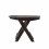 Foldable shell-shaped stool / side table in carved wood 30cm - Limed brown color - profile