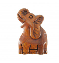 Scatola Segreta Elefante in legno di suar colorato