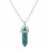 Necklace with pendant edge in Malachite natural. Protection, healing, and clairvoyance.