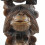 Les 3 singes de la sagesse XL. Statue en bois marron 40cm - Zoom 2