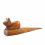 Cale-porte chat en bois marron sculpté à la main