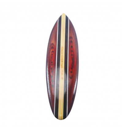Planche de surf murale en bois 50cm - Coloris Marron - face