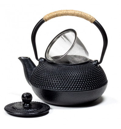 Set for tea - Teapot and cup. Purple Mandala pattern.