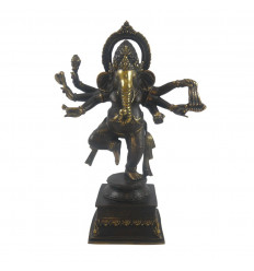 Statue of Ganesh Sitting in Bronze 20cm. Crafts from Asia.