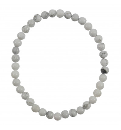 Howlite Bracelet - 4mm Balls