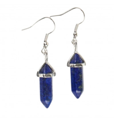 Boucles d'oreilles pendantes Pointes en Lapis Lazuli
