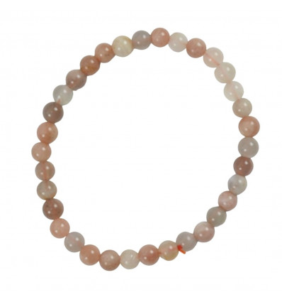 Natural adular moonstone bracelet - 5mm balls