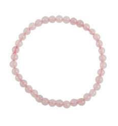 Natural Pink Quartz Bracelet - 4mm Grade AB Balls