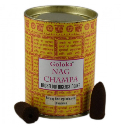 Scatola da 24 coni di incenso Backflow Goloka Nag Champa - Incenso indiano naturale
