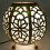Moroccan bedside lamp in gold wrought iron and white fabric ⌀20cm