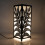 Moroccan wrought iron lamp and white fabric H40cm oriental style
