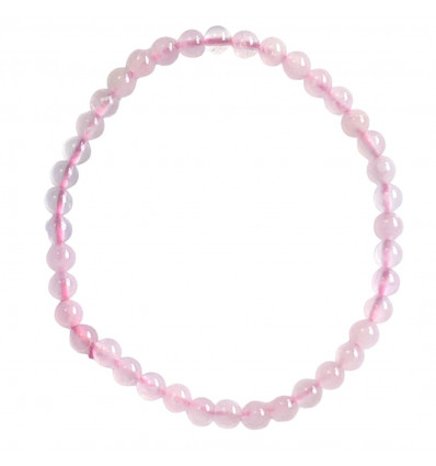 Rose Quartz Bracelet - 4mm Balls