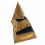 Boîte à bijoux dorée forme Pyramide 20cm - Décor Spirales