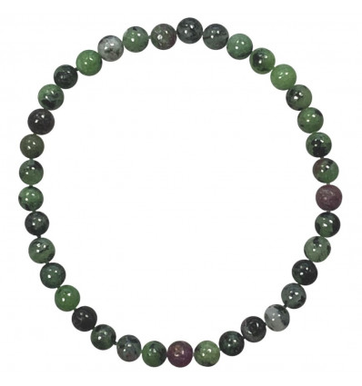 Bracciale Rubino Zoisite Grado A - Palline da 4 mm