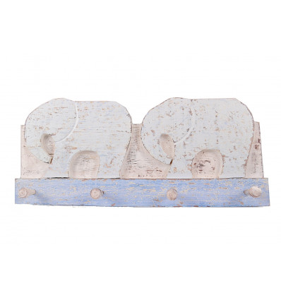 Portapacchi 2 elefanti / 4 ganci - Colore blu